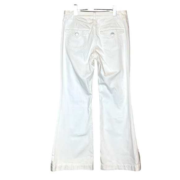 INC International Concepts White Denim Flare Leg Jeans 4 - Picture 3 of 9